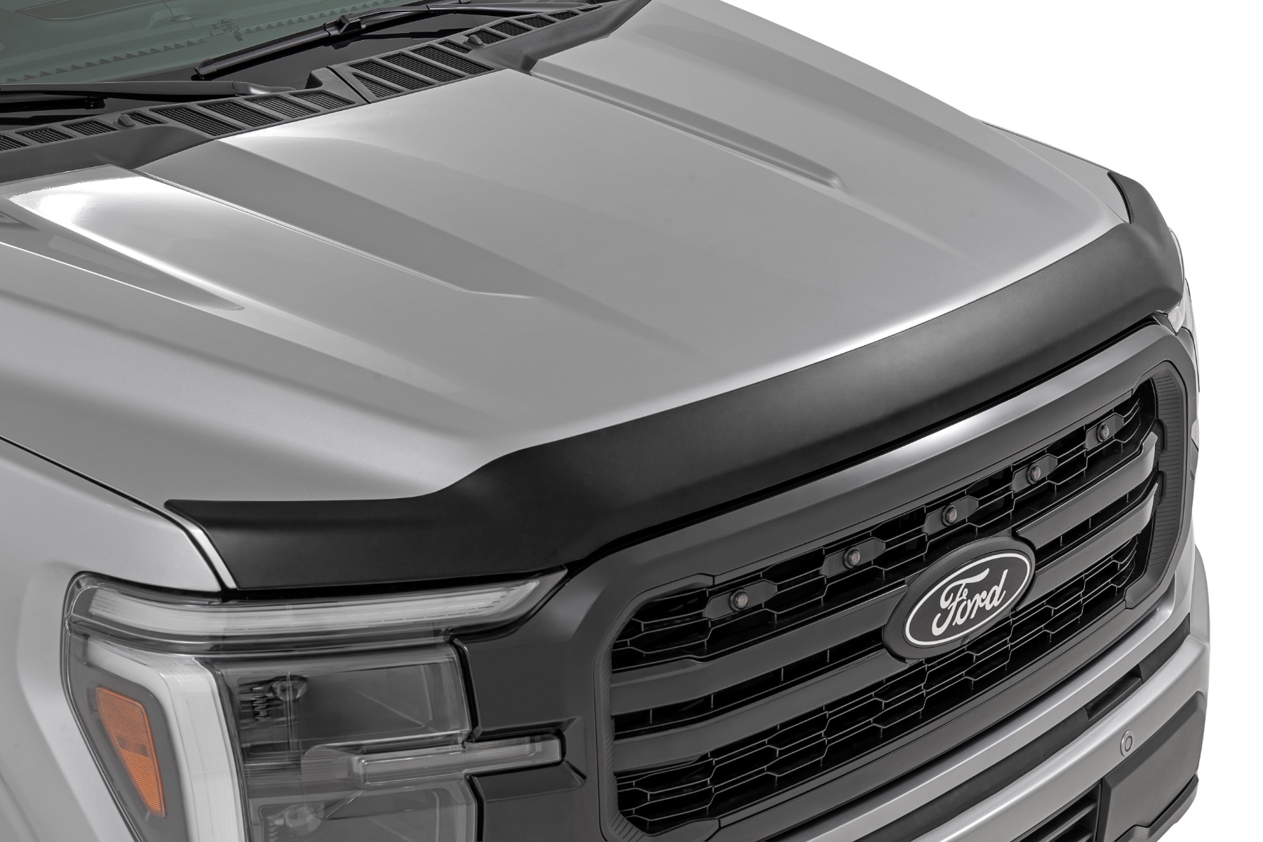 Rough Country Hood Protector Gloss Black Ford F-150 2WD/4WD (2021-2026)