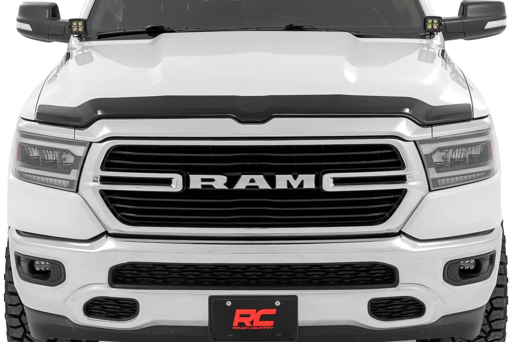 Rough Country Hood Protector Gloss Black Ram 1500 2WD/4WD (2019-2026)