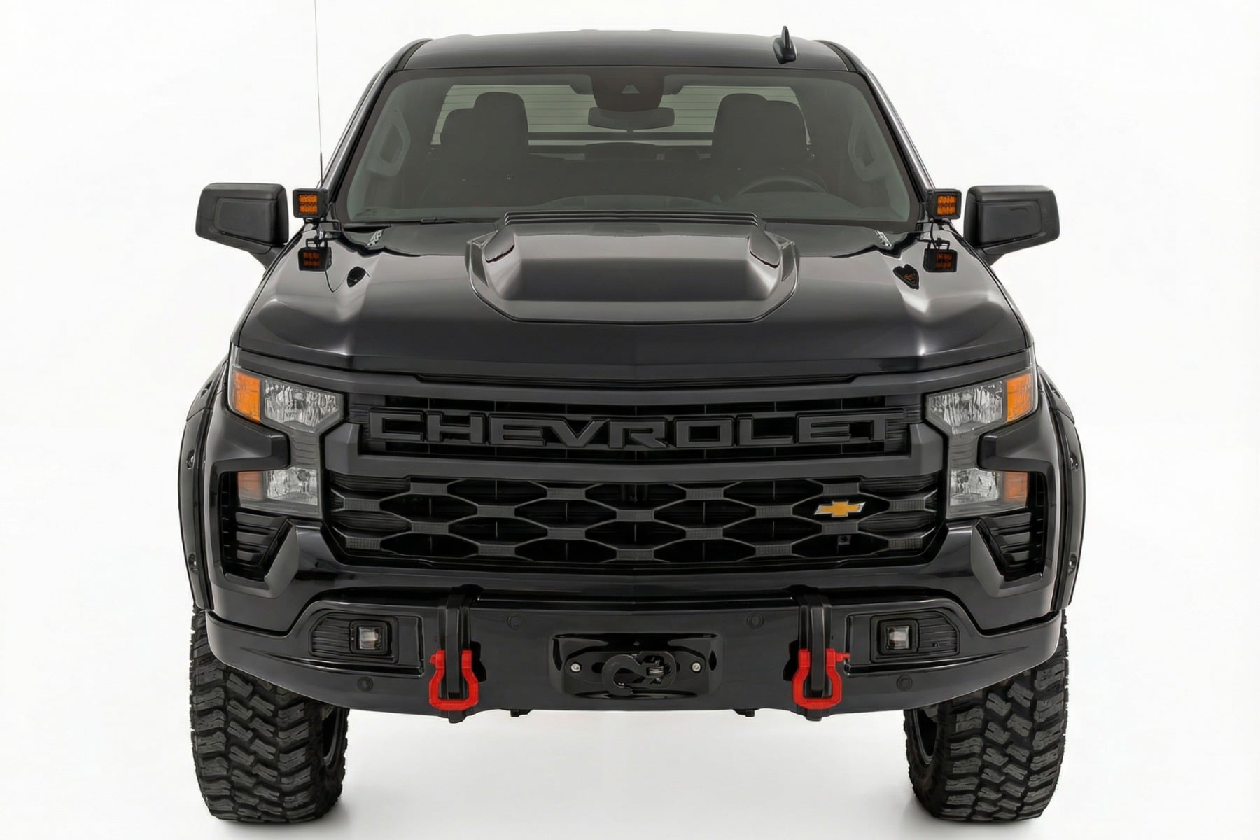 Rough Country Front FXS Bumper 12000S GBA Black Chevy Silverado 1500 2WD/4WD (23-26)