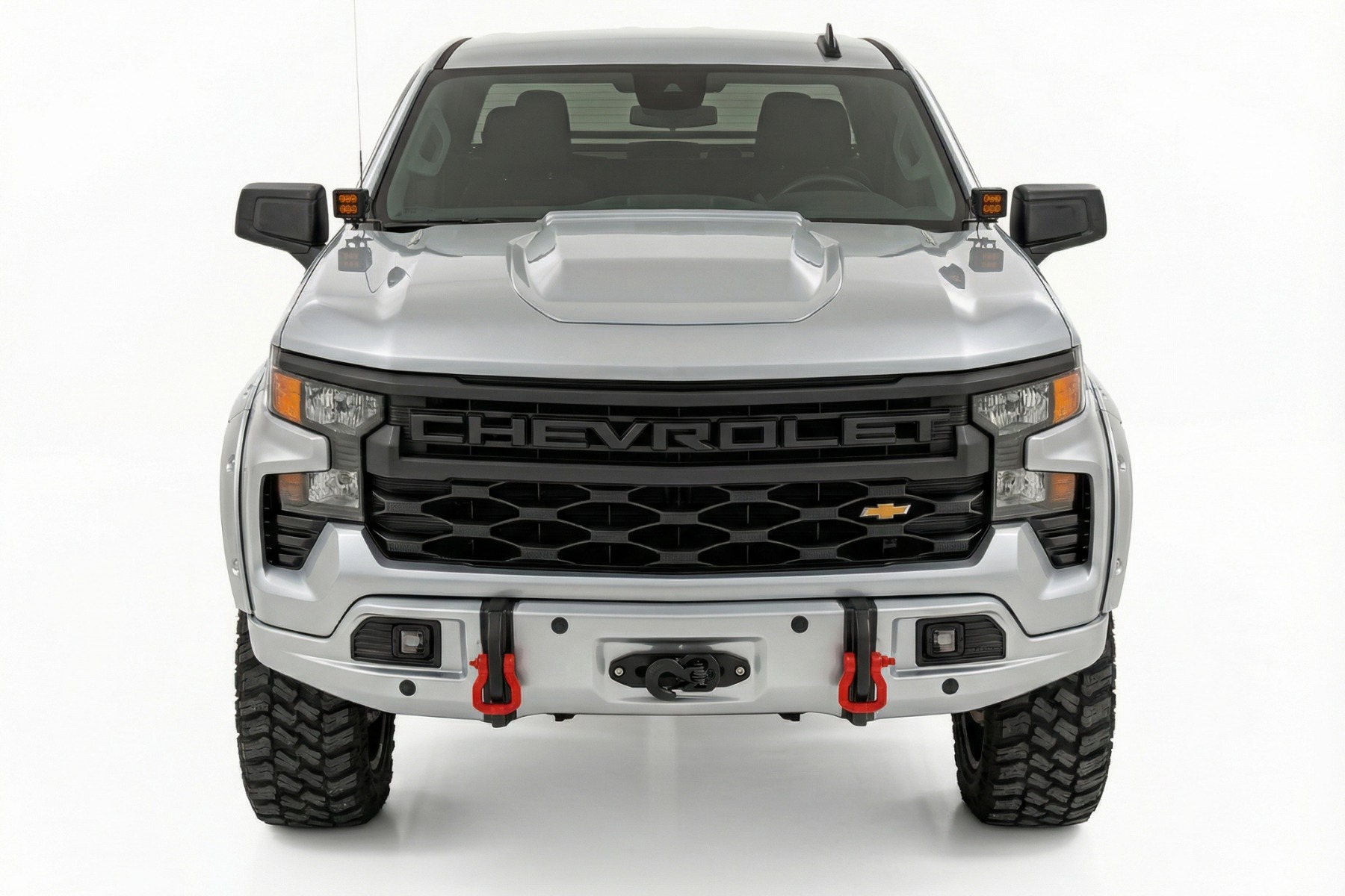 Rough Country Front FXS Bumper 12000S GAN Silver Ice Metallic Chevy Silverado 1500 (23-26)