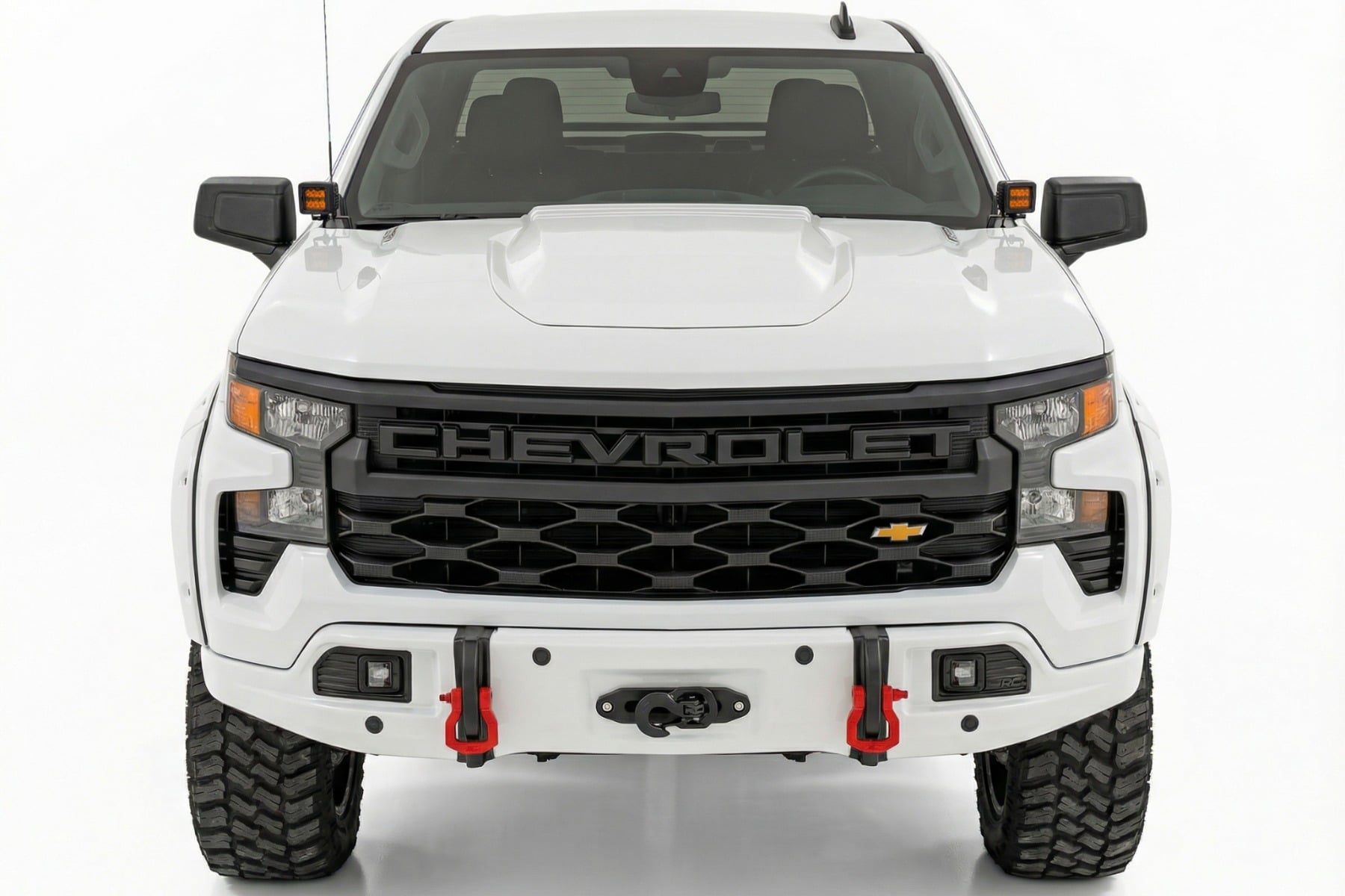 Rough Country Front FXS Bumper 12000S GAZ Summit White Chevy Silverado 1500 (23-26)