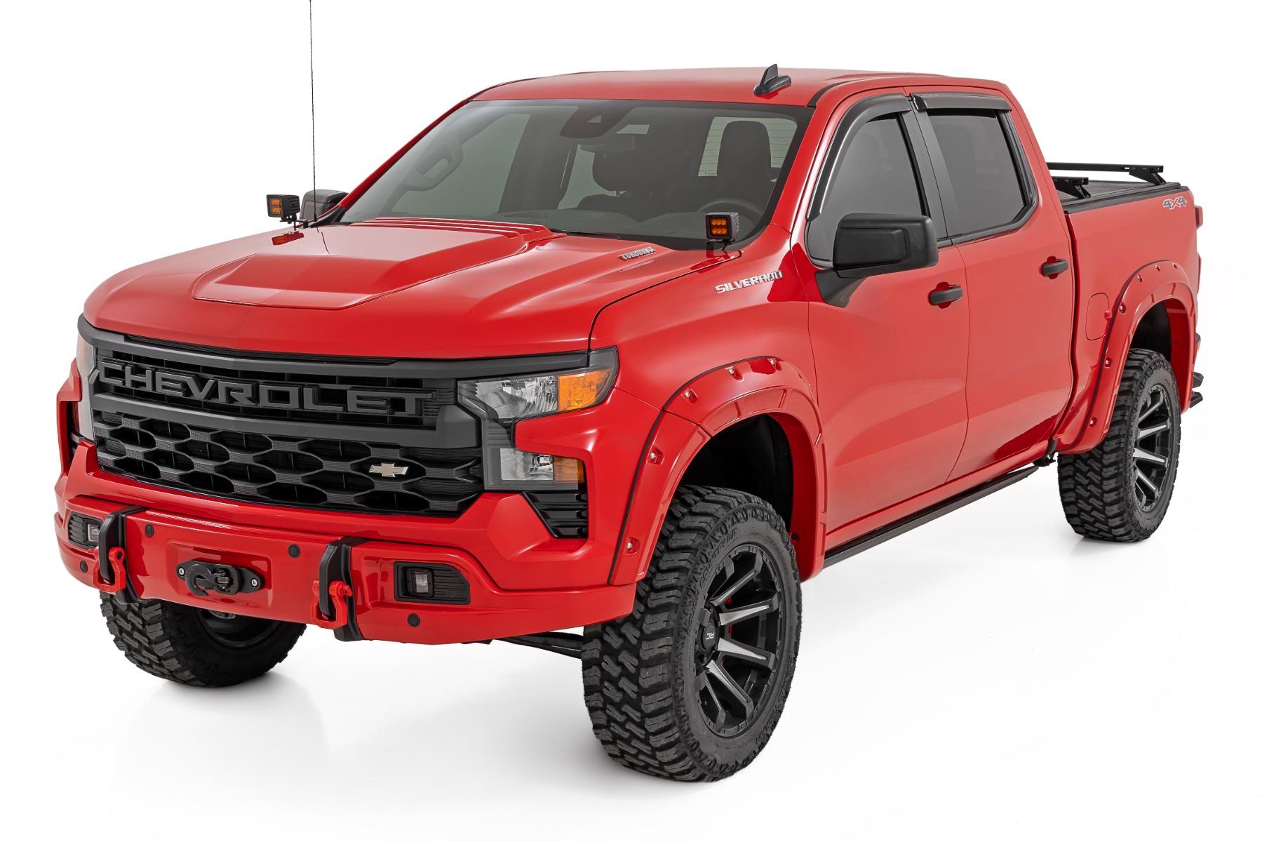 Rough Country Front FXS Bumper 12000S G7C Red Hot Chevy Silverado 1500 2WD/4WD (23-26)