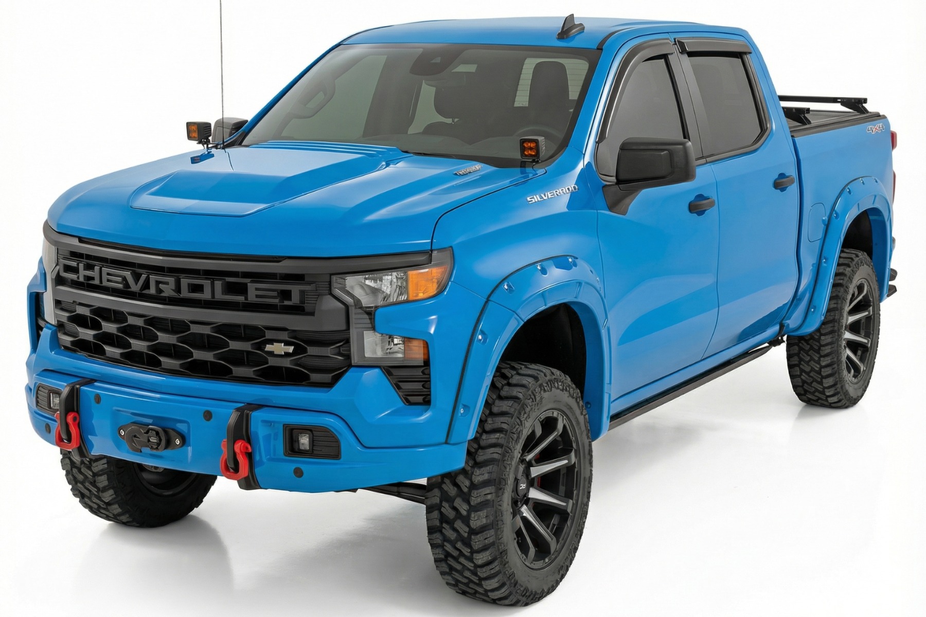 Rough Country Front FXS Bumper 12000S GLT Glacier Blue Chevy Silverado 1500 (23-26)