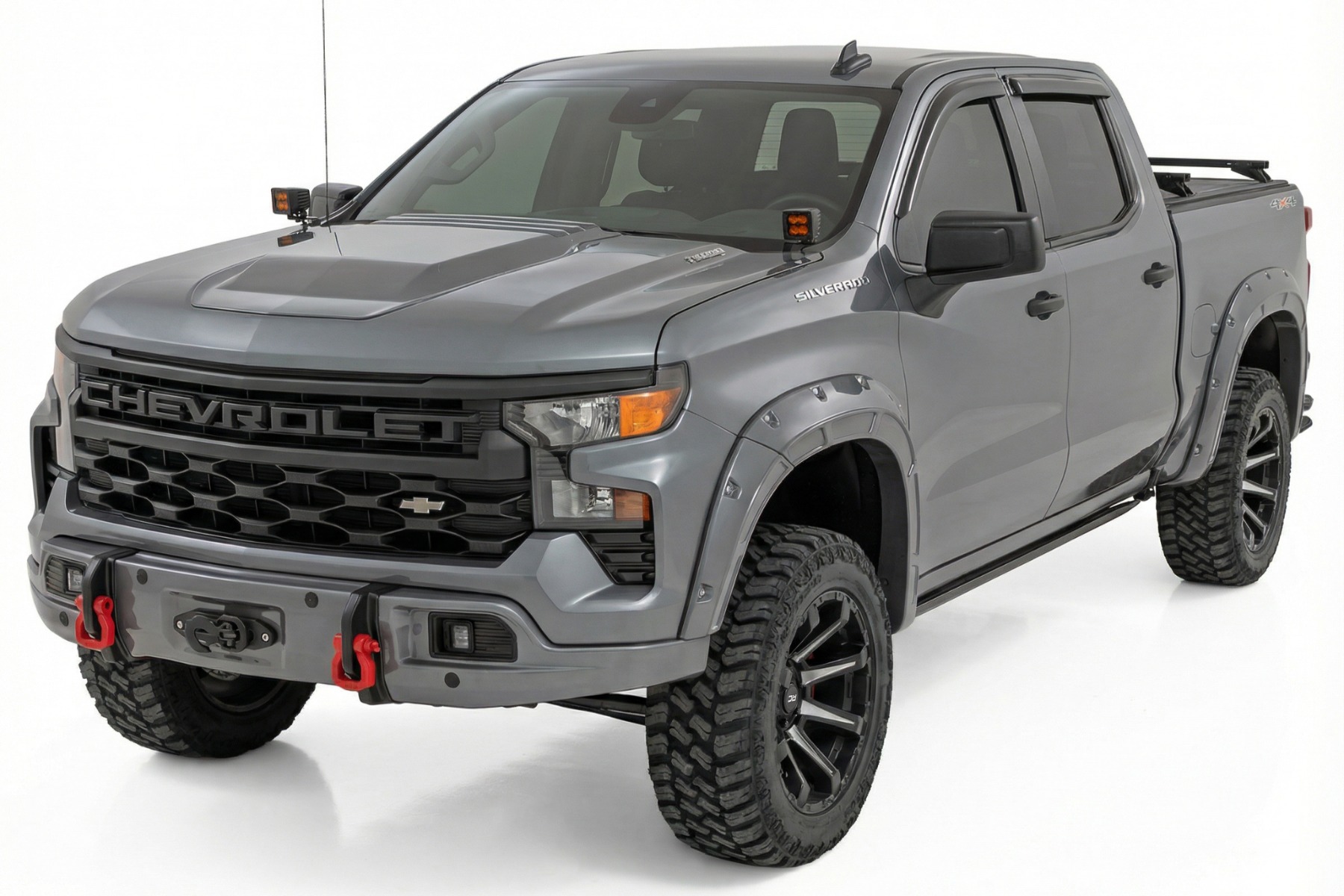 Rough Country Front FXS Bumper 12000S GXD Sterling Grey Metallic Chevy Silverado 1500 (23-26)