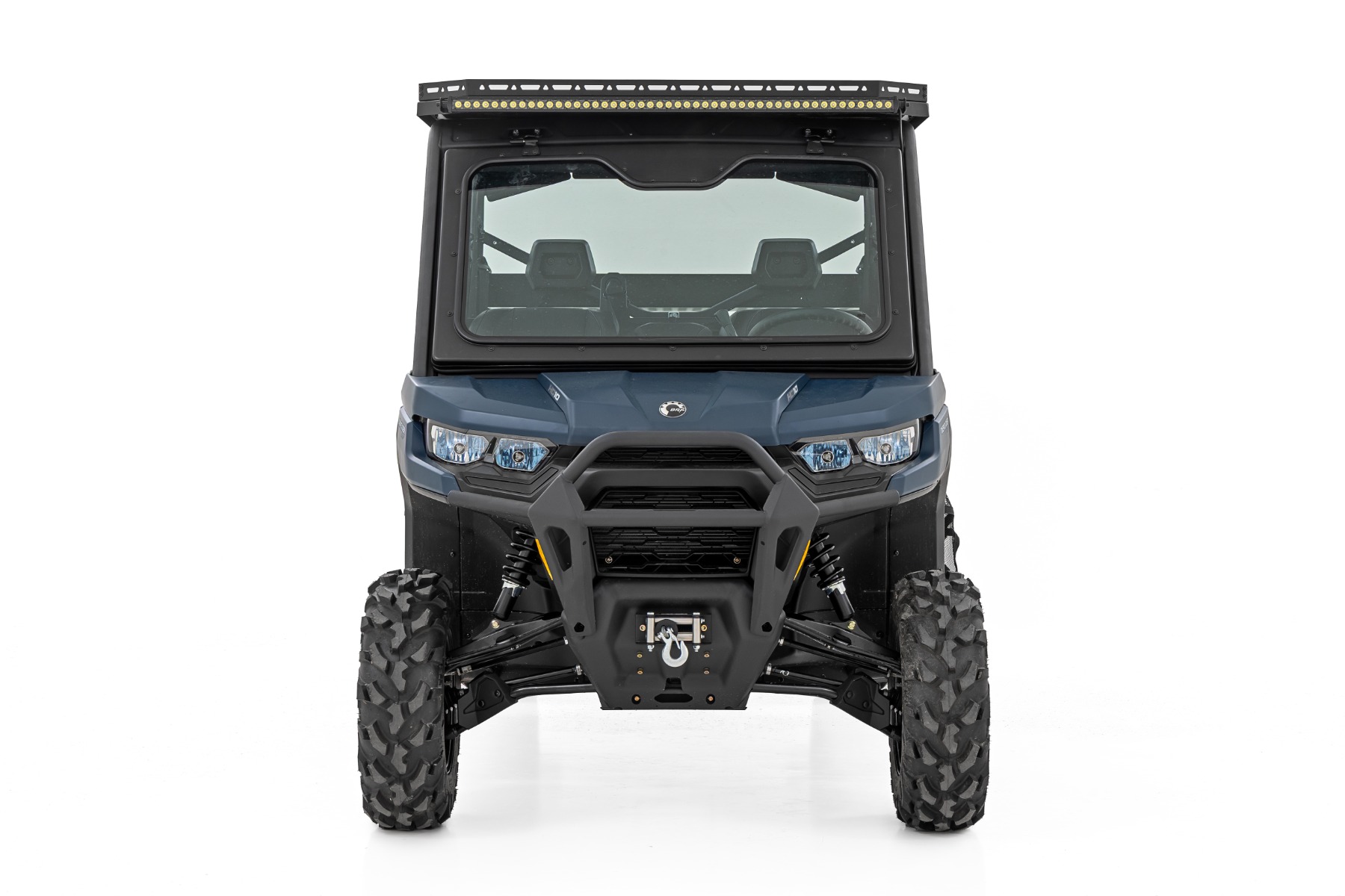 Rough Country LED Light Deck Roof 50β³ Blk Single Row Can-Am Defender MAX HD10