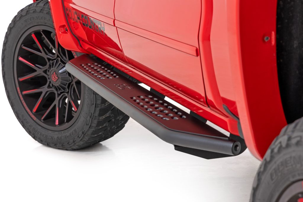 Rough Country OV2 Running Boards Side Step Bars Crew Cab Chevy/GMC 1500/2500HD/3500HD (07-19 & Classic)