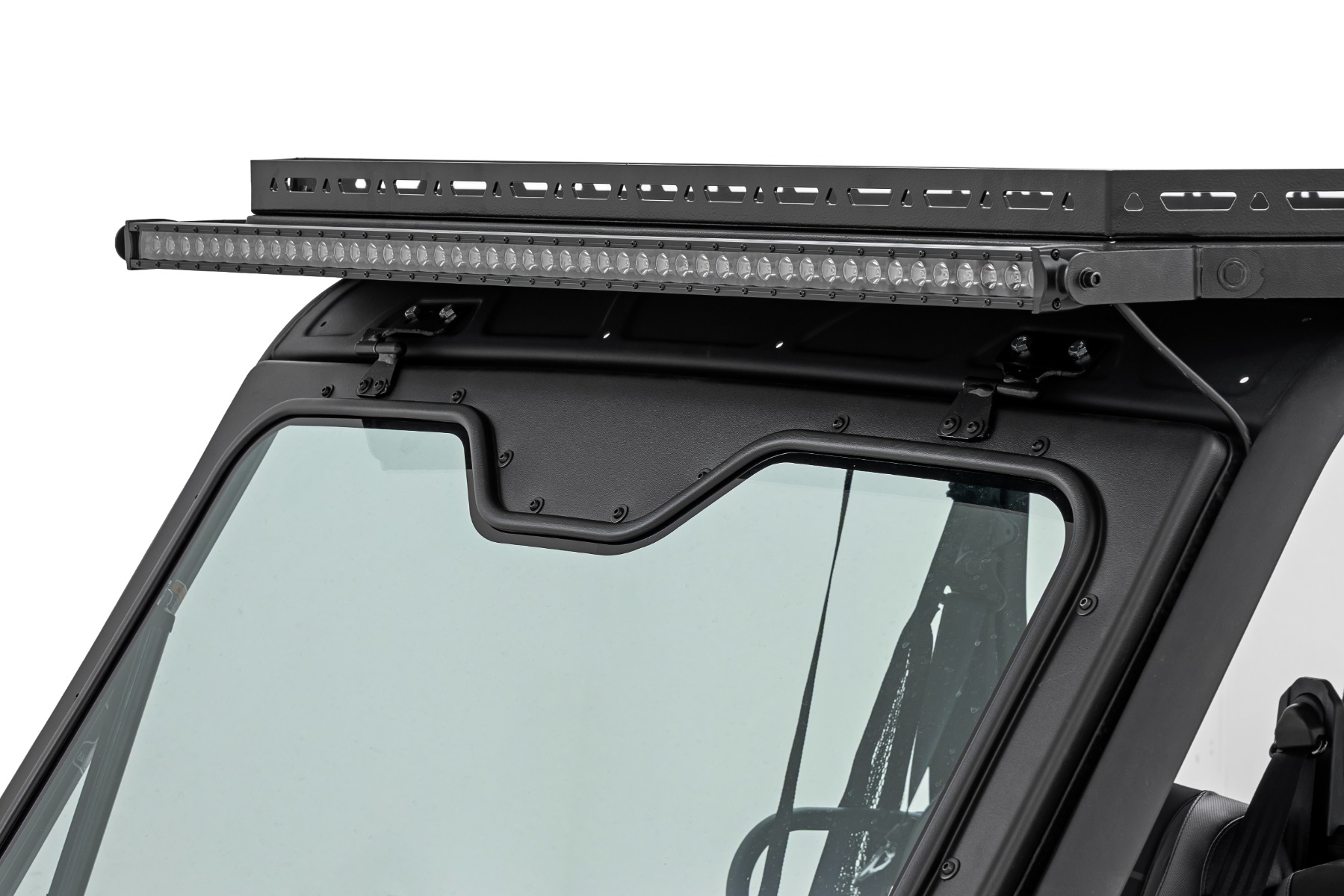 Rough Country LED Light Deck Roof 50β³ Blk Single Row Can-Am Defender MAX HD10