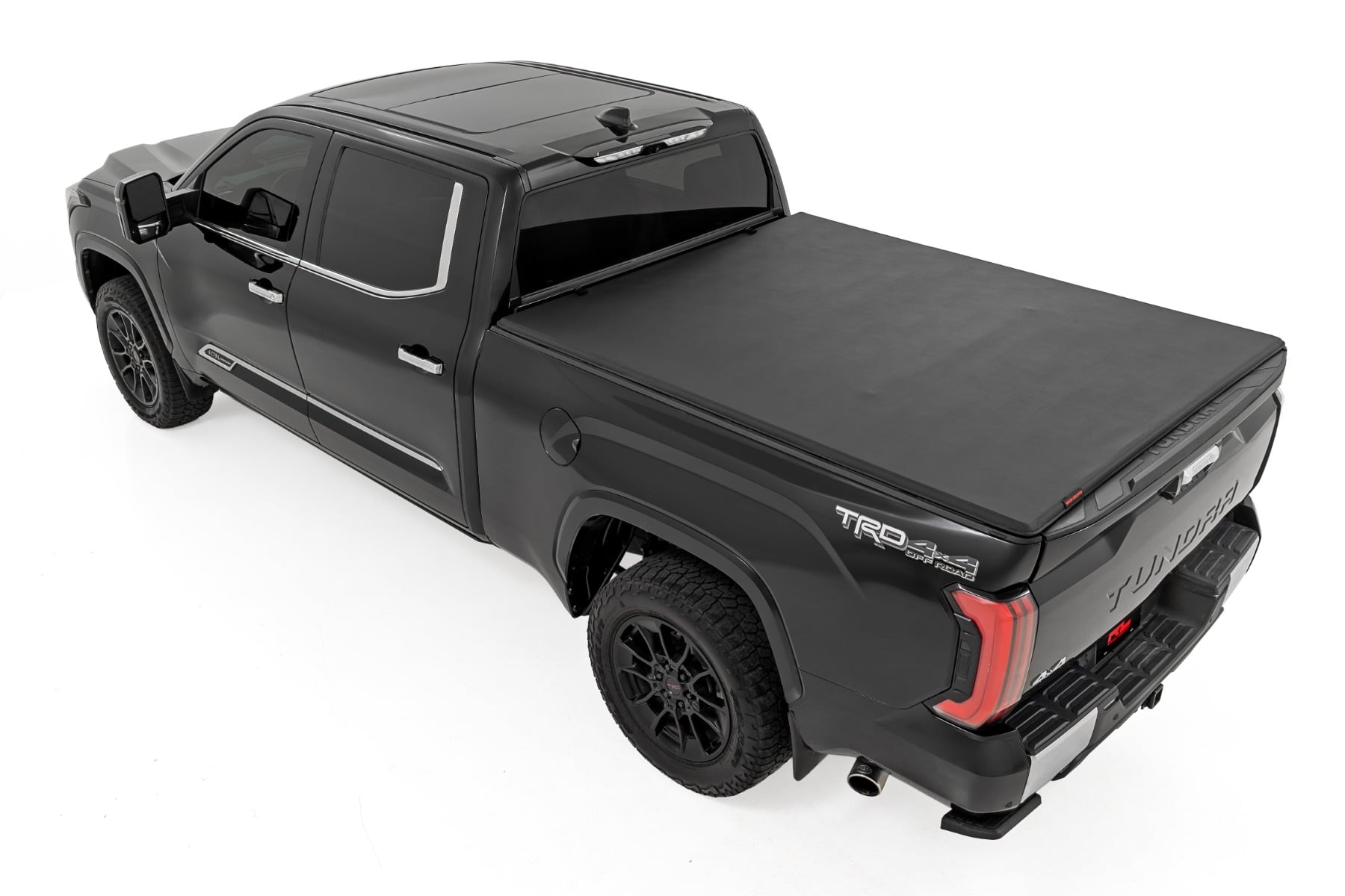 Rough Country Soft Tri-Fold Bed Cover With & W/O OE Rails 6β7β³ Bed Toyota Tundra (22-26)