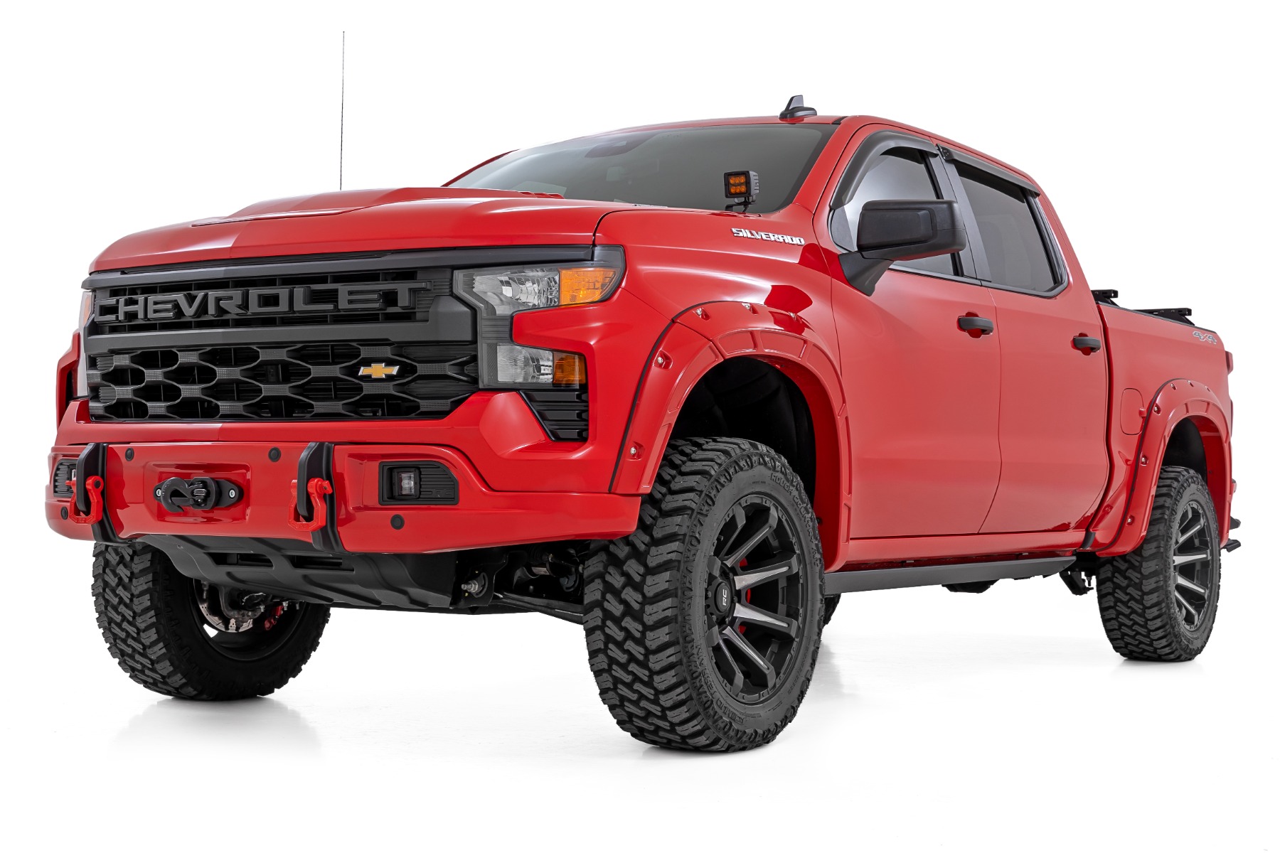 Rough Country Front FXS Bumper 12000S G7C Red Hot Chevy Silverado 1500 2WD/4WD (23-26)
