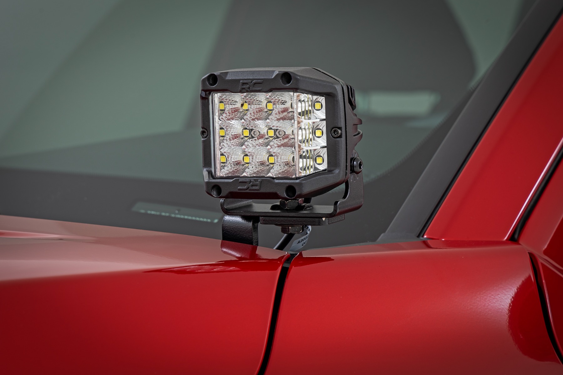 Rough Country LED Light Kit Ditch Mount 3β³ OSRAM Wide Toyota Tacoma 2WD/4WD (24-26)