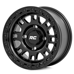 Rough Country 82 Series Wheel UTV Semi Gloss Black 15x7 4x137 +10mm