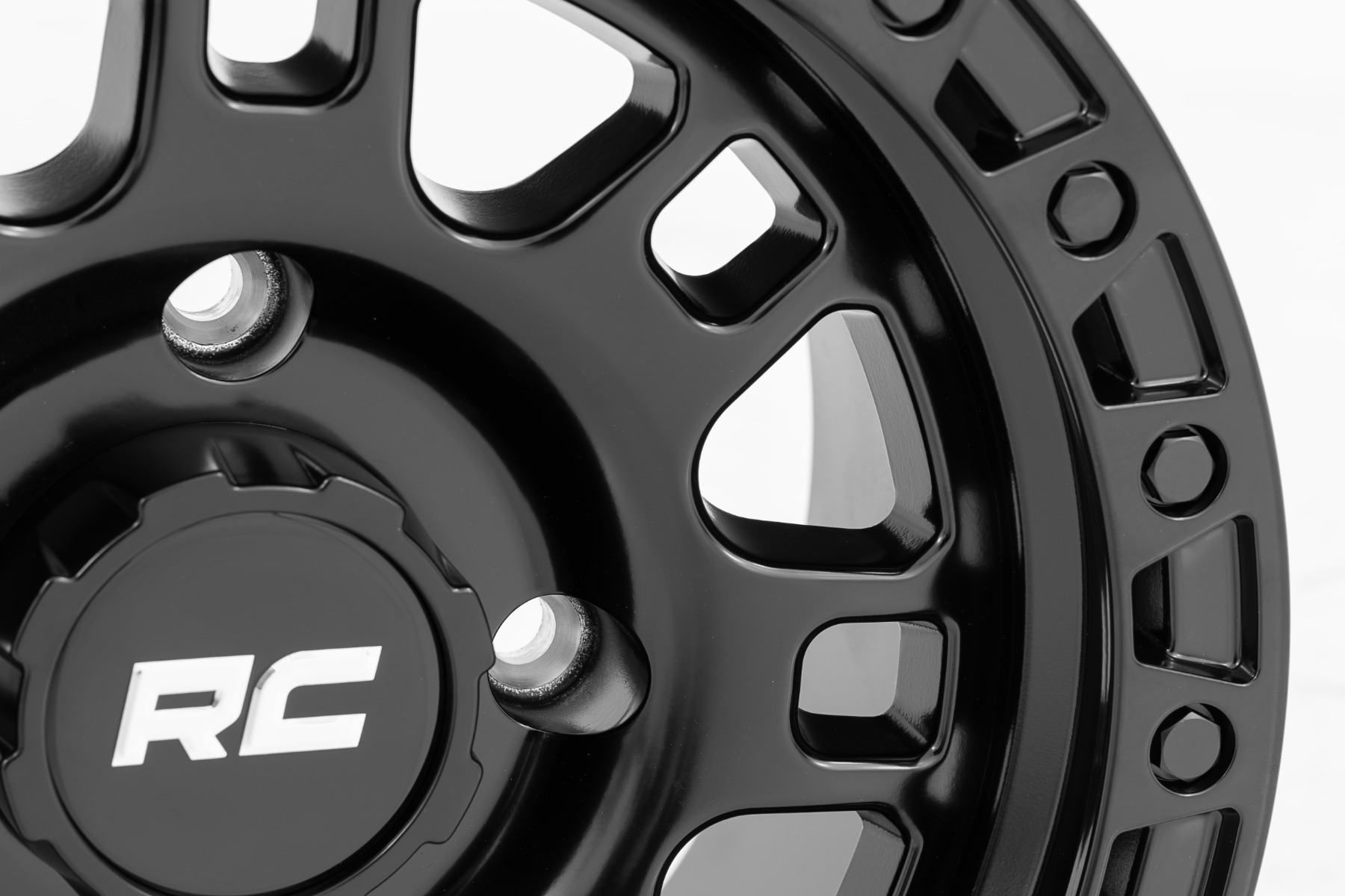 Rough Country 82 Series Wheel UTV Semi Gloss Black 15x7 5x4.5 +10mm