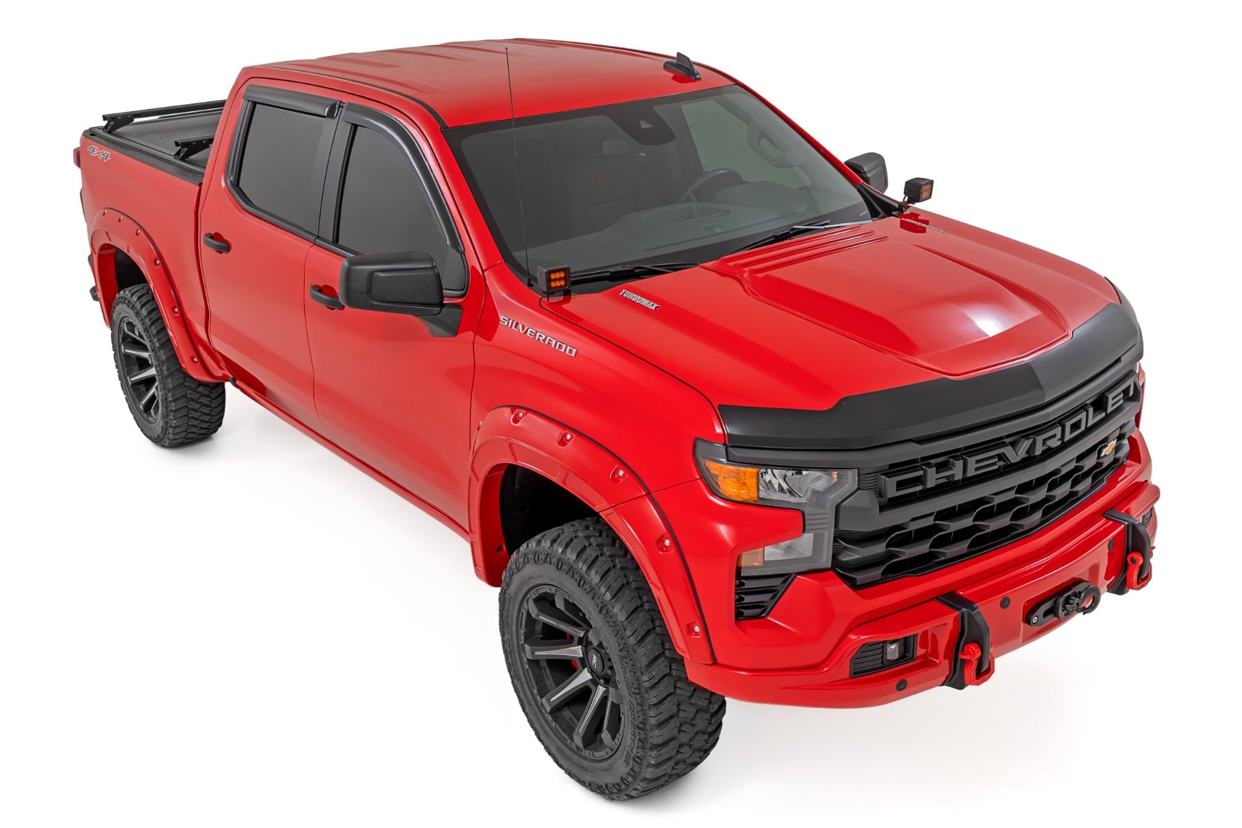 Rough Country Hood Protector Gloss Black Chevy Silverado 1500 2WD/4WD (2019-2026)