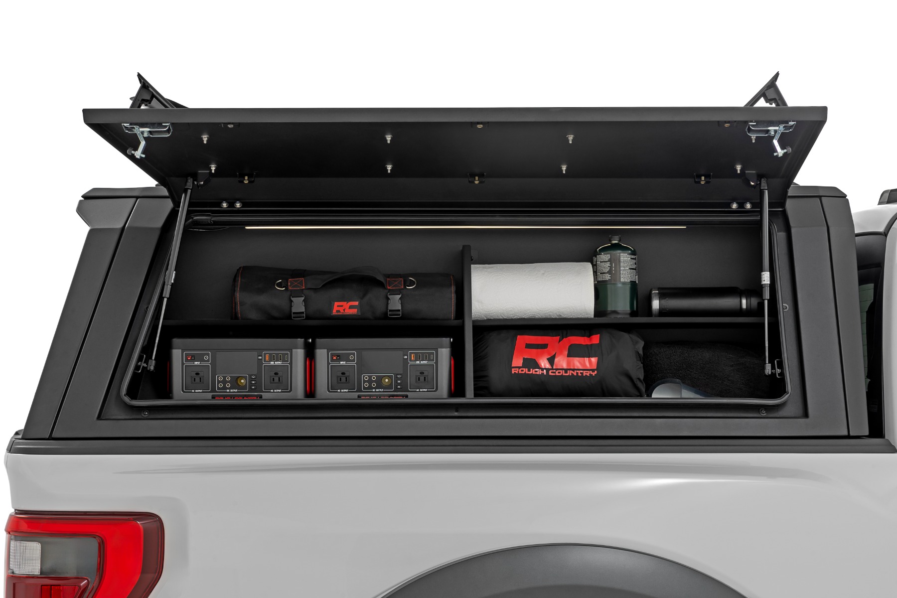 Rough Country Bed Cap Side Shelf Storage Bin Passengers Side Multiple Makes & Models (Chevy/Ford/GMC/Ram)