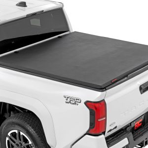 Rough Country Soft Tri-Fold Bed Cover 5β² Bed Dbl Cab Toyota Tacoma 2WD/4WD (24-26)