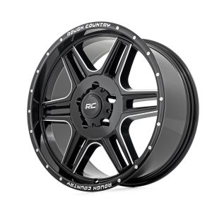 Rough Country 92 Series Wheel Machined One-Piece Gloss Black 18x9 6x5.5 +0mm