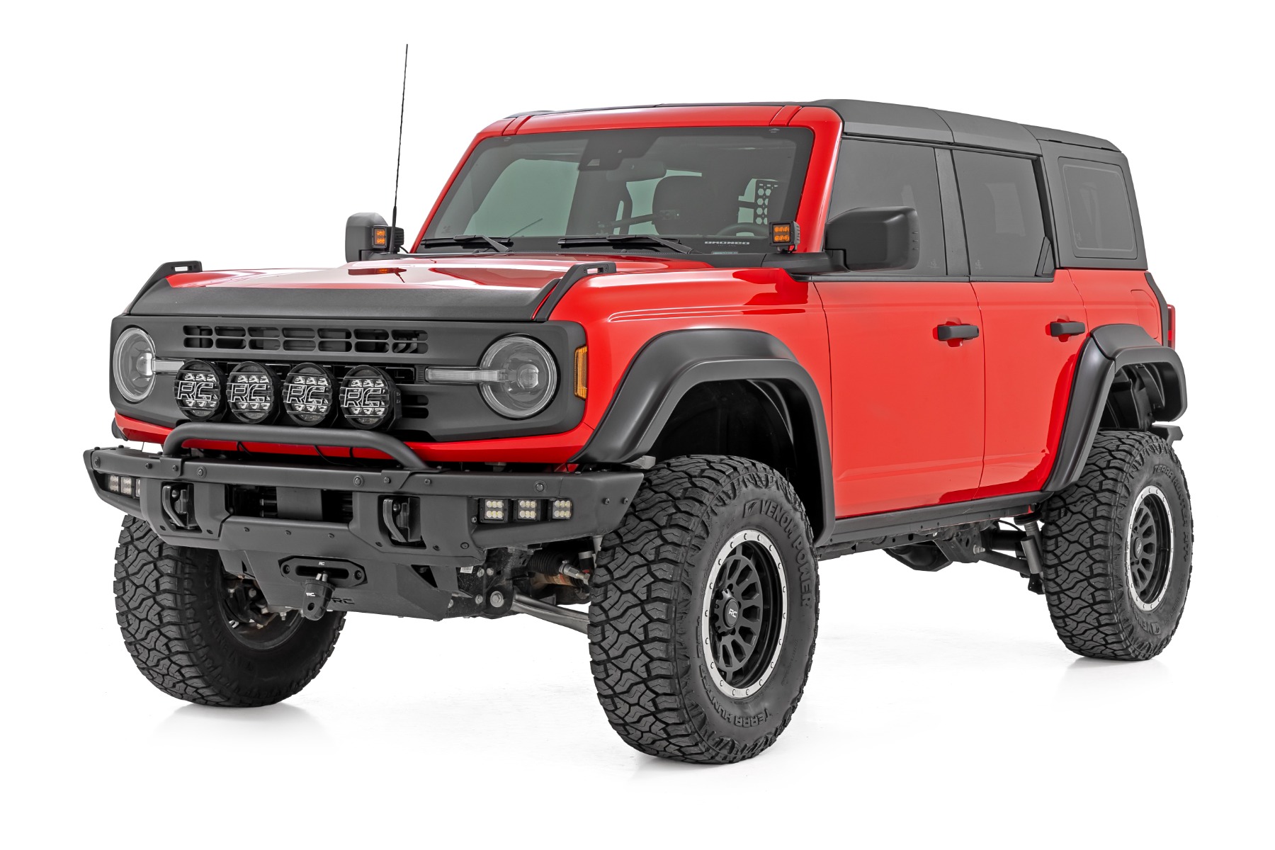 Rough Country Fender Flares JS Iconic Siver Ford Bronco 4WD (2021-2026)