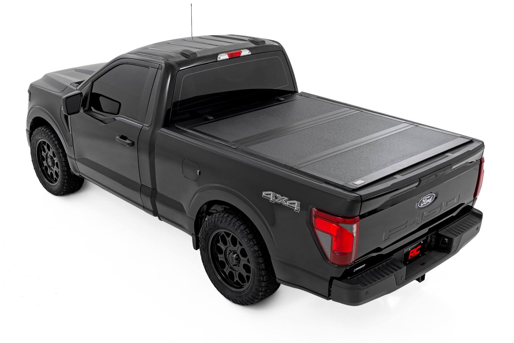 Rough Country Hard Tri-Fold Flip Up Bed Cover 6β7β³ Bed Ford F-150 2WD/4WD (2021-2026)