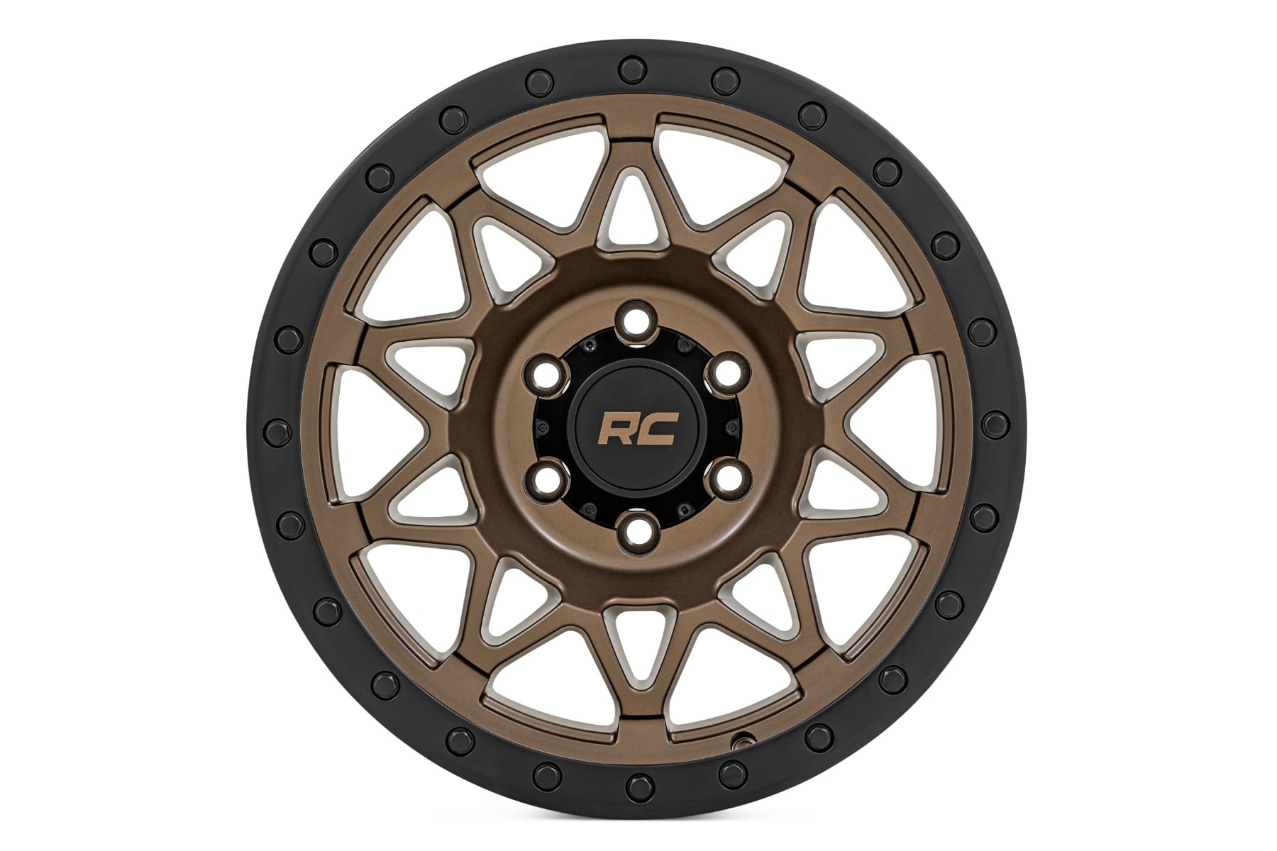 Rough Country 78 Series Wheel Simulated Beadlock Bronze/Black 17x8.5 5x5 +0mm