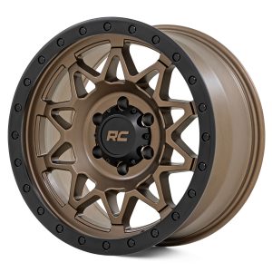 Rough Country 78 Series Wheel Simulated Beadlock Bronze/Black 18x9 5x5.5 -12mm