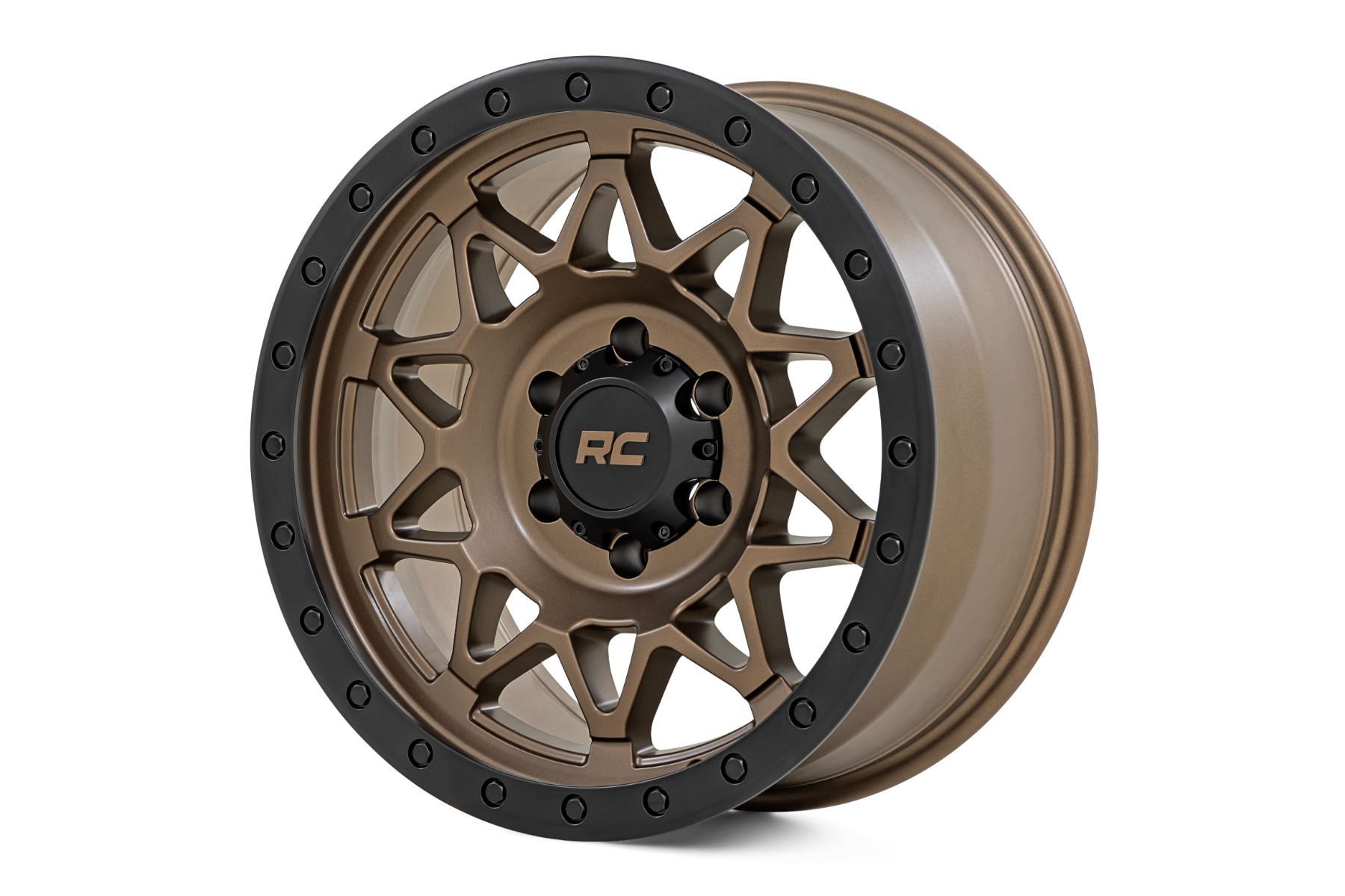 Rough Country 78 Series Wheel Simulated Beadlock Bronze/Black 17x8.5 5x4.5 +0mm