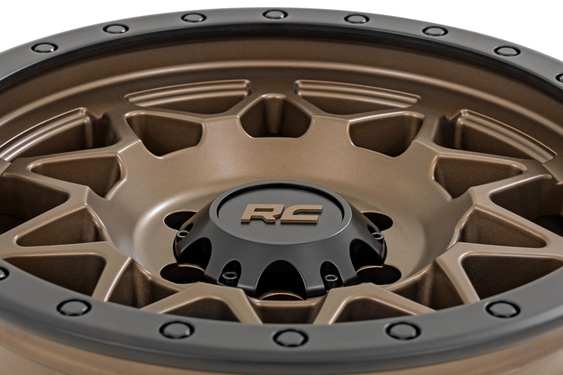 Rough Country 78 Series Wheel Simulated Beadlock Bronze/Black 18x9 8x170 0mm