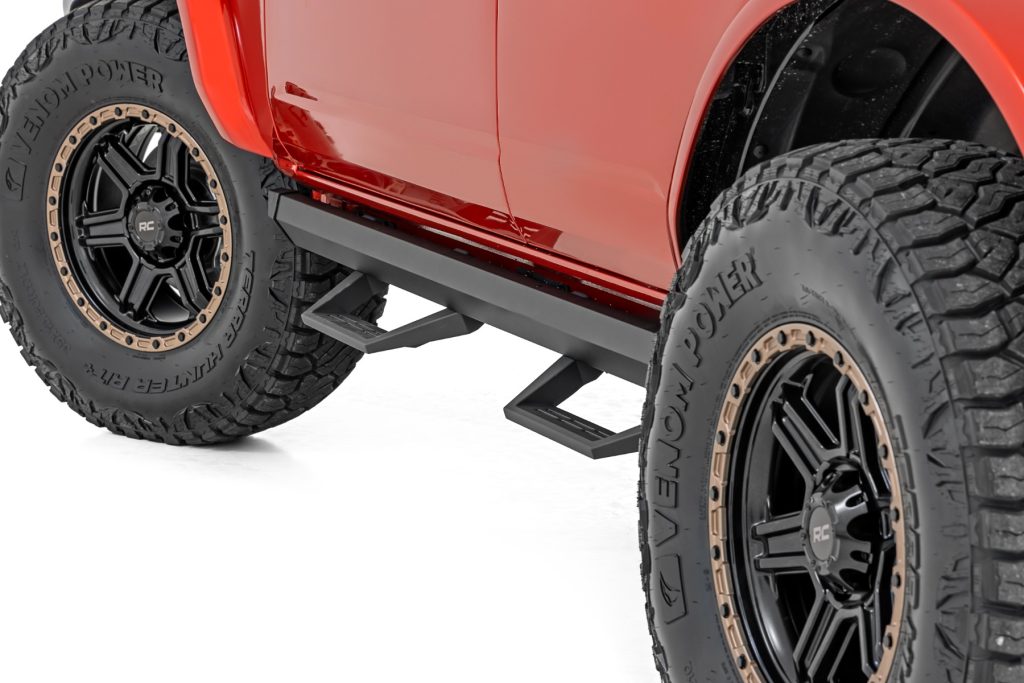 Rough Country SRL2 Adjustable Aluminum Step 4-Door Ford Bronco 4WD (2021-2026)