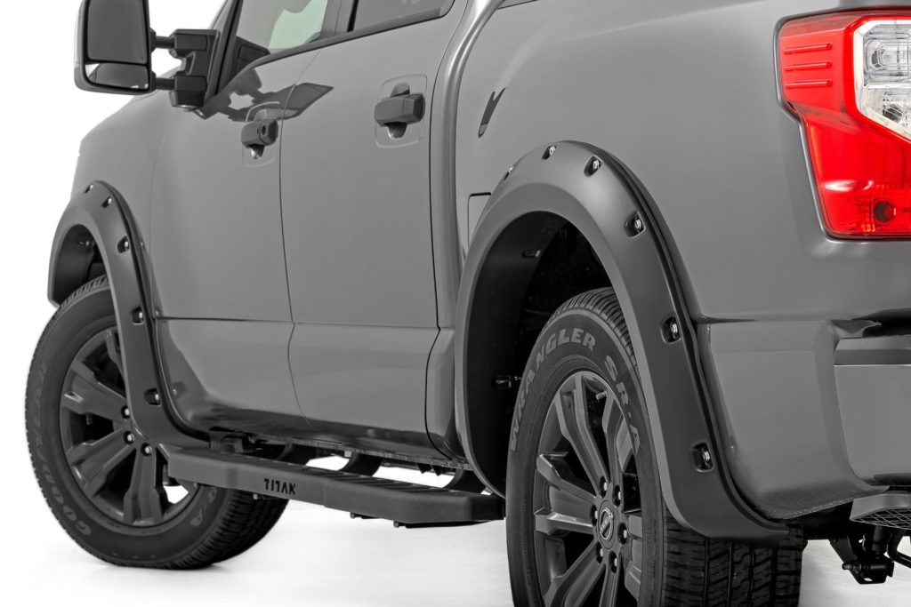 Rough Country Pocket Fender Flares Crew QAK Glacier White W/O Emblem Nissan Titan (17-24)