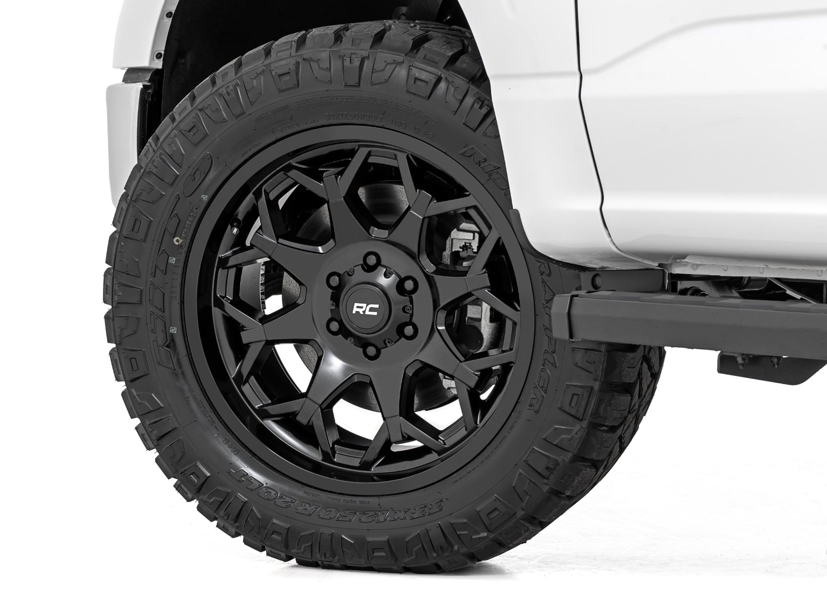 Rough Country 80 Series Wheel One-Piece Semi Gloss Black 20x10 6x5.5 -25mm