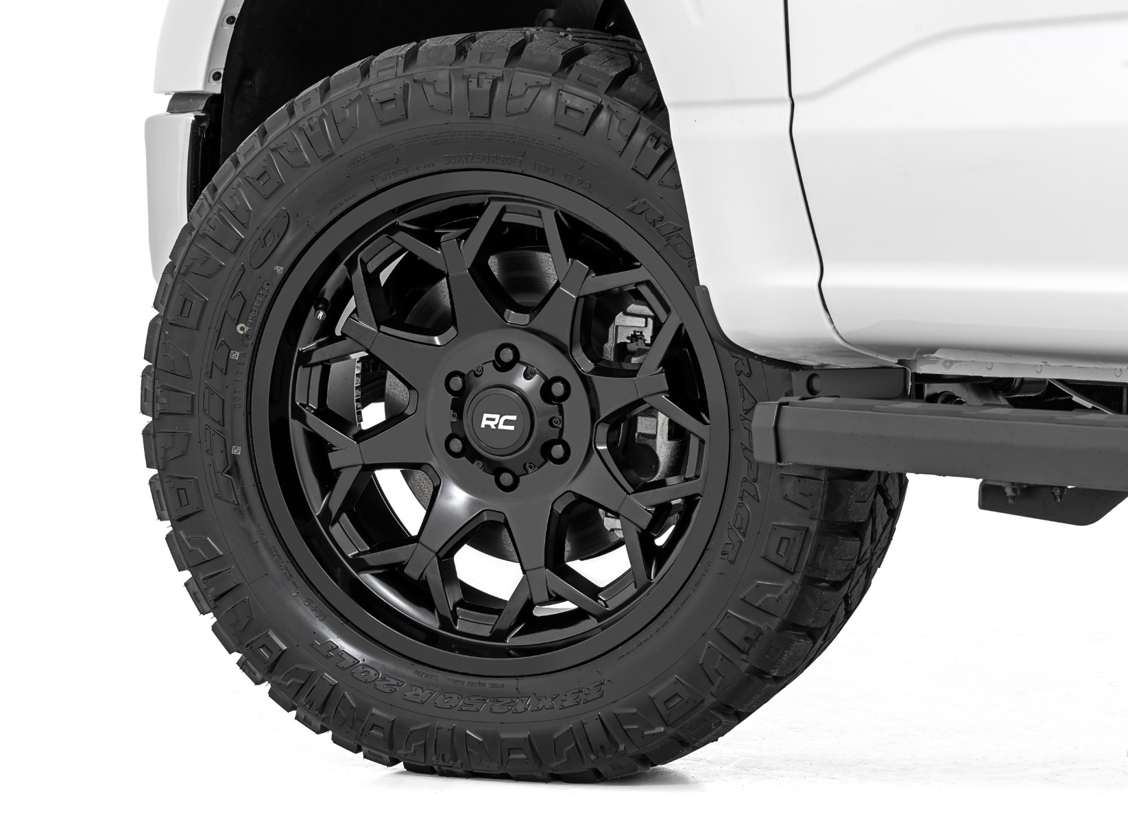 Rough Country 80 Series Wheel One-Piece Semi Gloss Black 20x10 8x180 -19mm