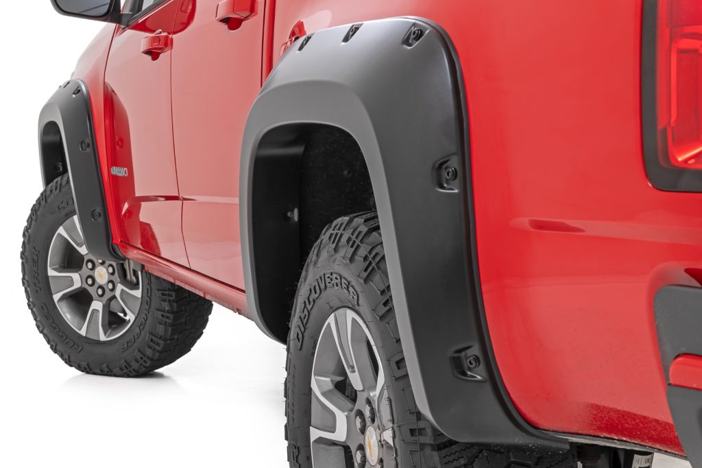 Rough Country Pocket Fender Flares G9K Satin Steel Chevy Colorado 2WD/4WD (2015-2022)