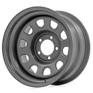 Rough Country Steel Wheel Gray 15x8 5x4.5 3.30 Bore -19
