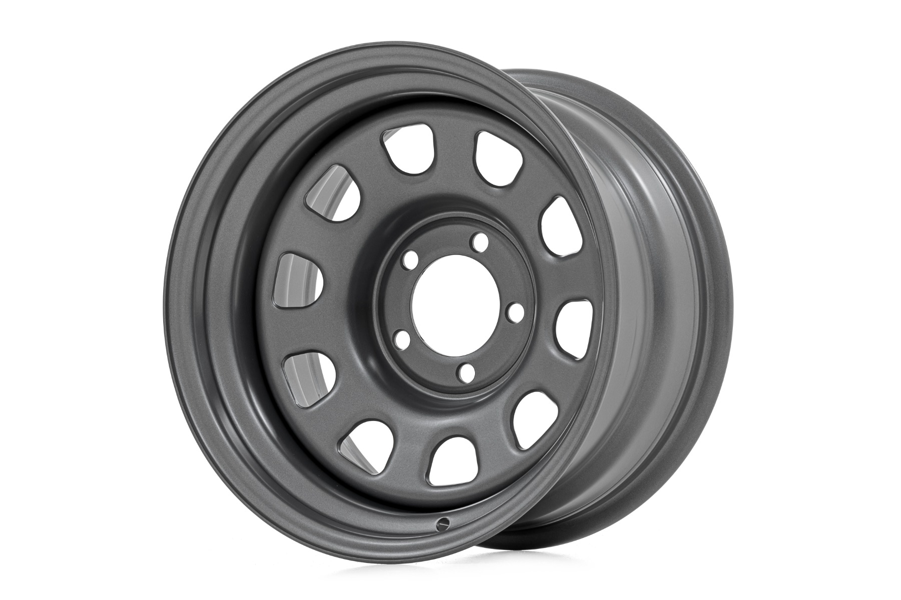 Rough Country Steel Wheel Gray 15x8 5x4.5 3.30 Bore -19