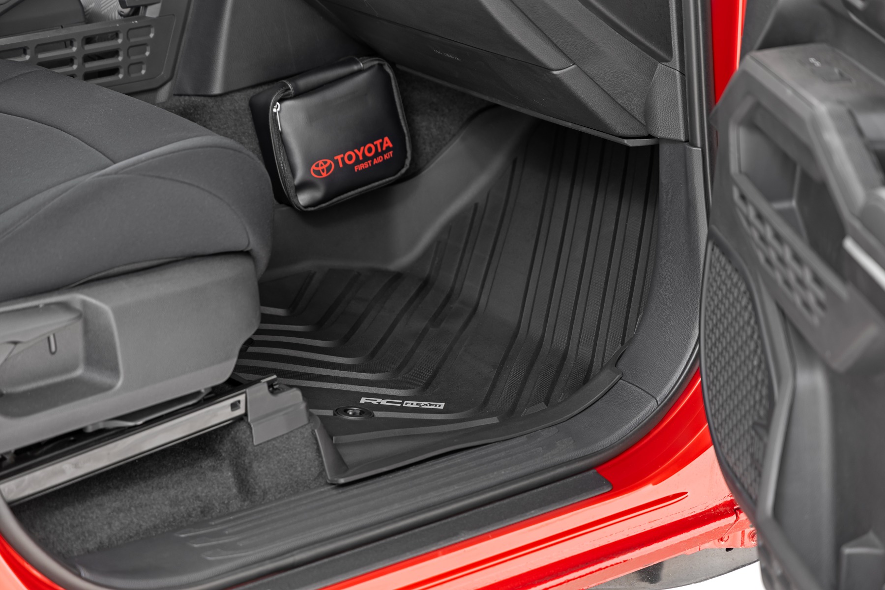 Rough Country Flex Fit Floor Mats Front & Rear Crew Toyota Tacoma 2WD/4WD (2024-2026)