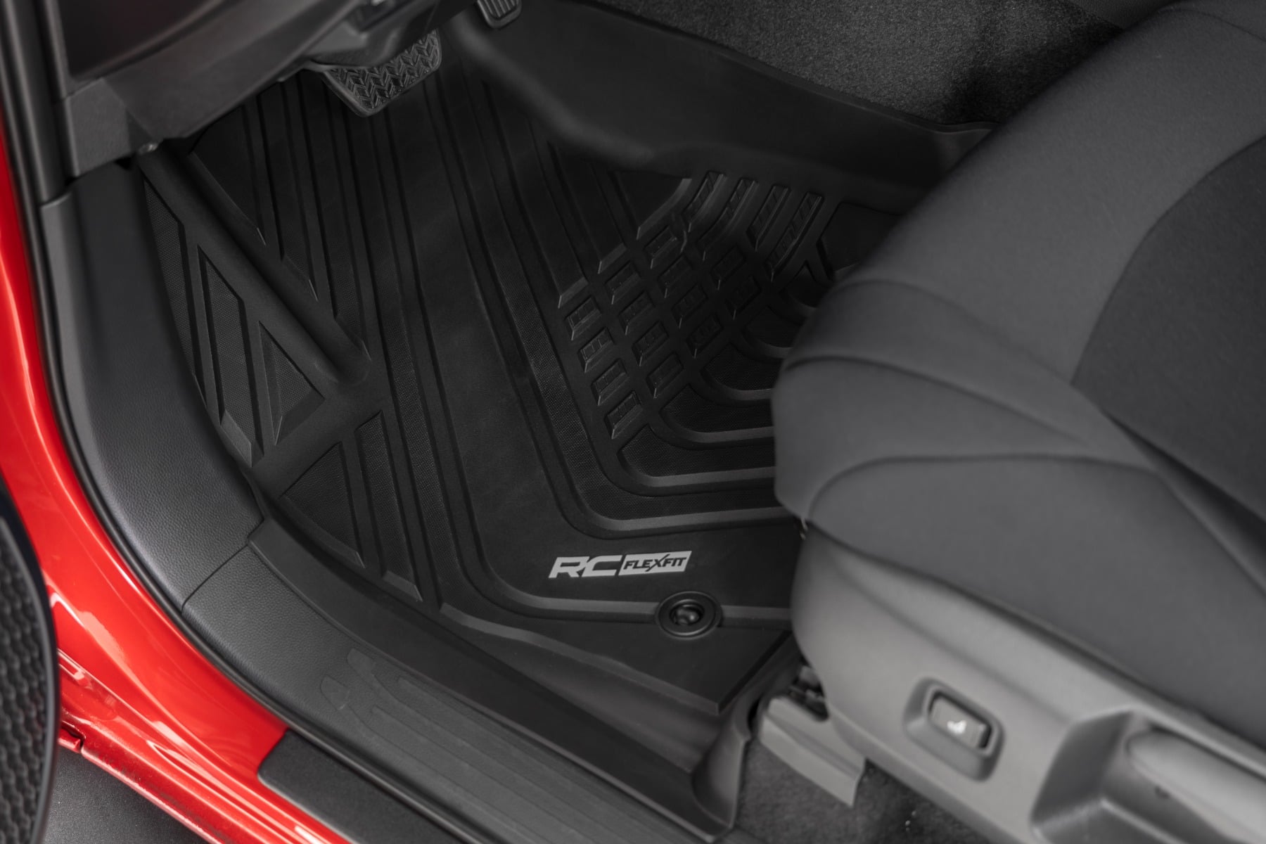 Rough Country Flex Fit Floor Mats Front & Rear Crew Toyota Tacoma 2WD/4WD (2024-2026)