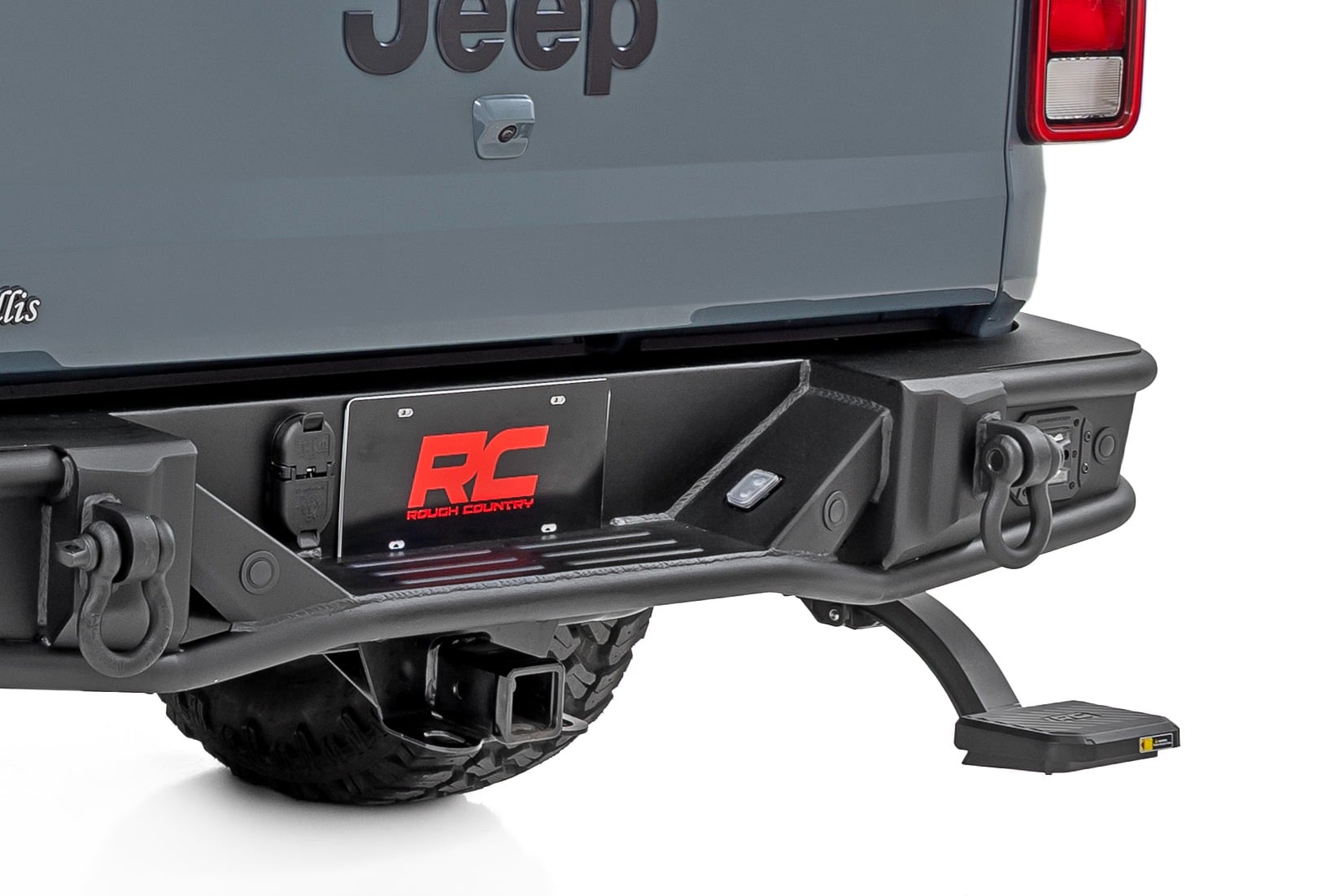 Rough Country Retractable Bed Step Manual Pull Jeep Gladiator JT 4WD (2020-2026)