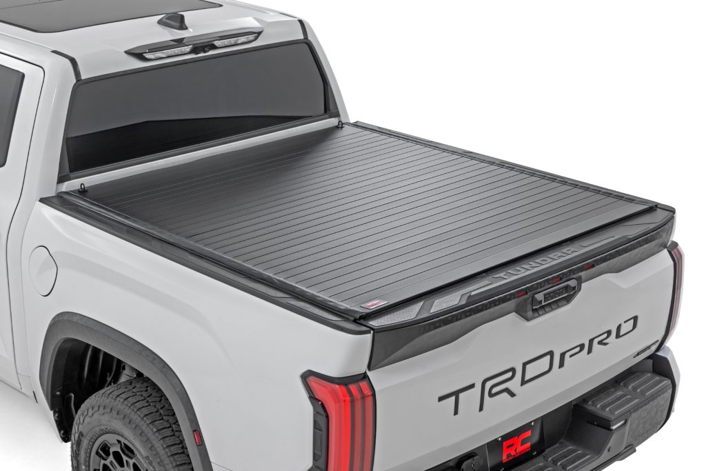Rough Country Hard Roll Up Bed Cover 5β7β³ Bed Toyota Tundra 2WD/4WD (2022-2026)