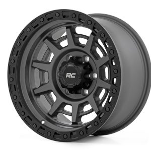 Rough Country 85 Series Wheel Simulated Beadlock Gunmetal Gray/Black 17x9 8x6.5 +0