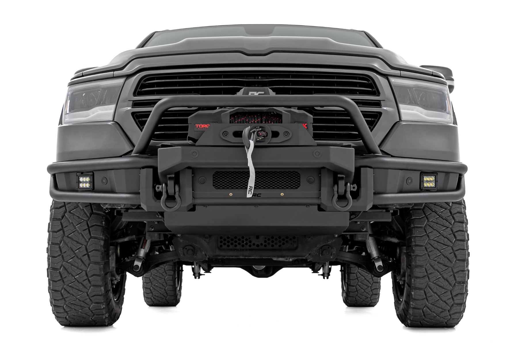 Rough Country Front Bumper Tubular Winch Mount Ram 1500 2WD/4WD (2019-2024)