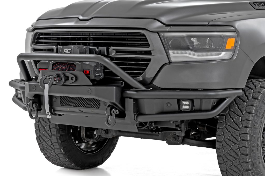 Rough Country Front Bumper Tubular Winch Mount Ram 1500 2WD/4WD (2019-2024)