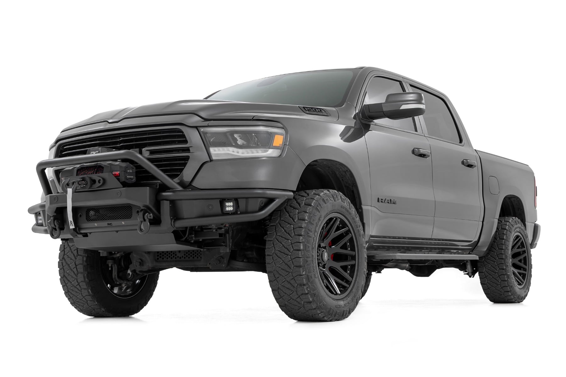 Rough Country Front Bumper Tubular Winch Mount Ram 1500 2WD/4WD (2019-2024)