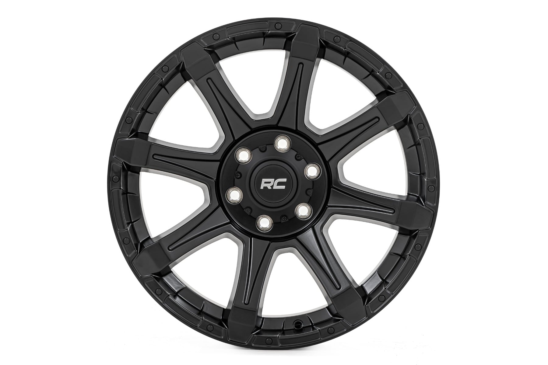 Rough Country 81 Series Wheel One-Piece Semi Gloss Black 20x9 5x5.5 0mm