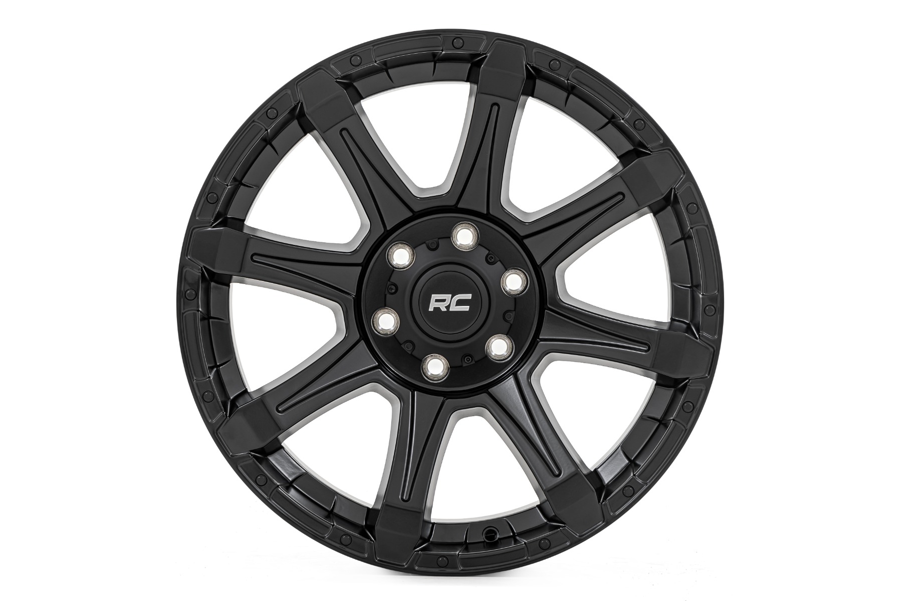 Rough Country 81 Series Wheel One-Piece Semi Gloss Black 20x9 6x135 -12mm