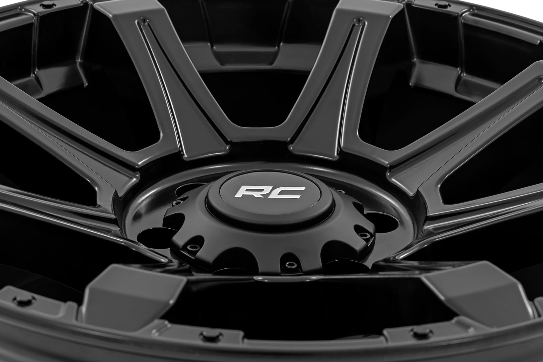 Rough Country 81 Series Wheel One-Piece Semi Gloss Black 20x9 8x180 0mm