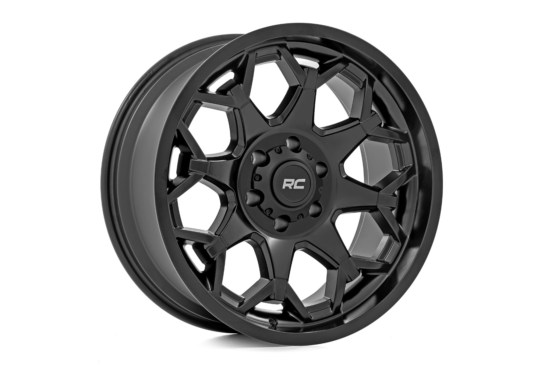 Rough Country 80 Series Wheel One-Piece Semi Gloss Black 20x10 6x135 -25mm