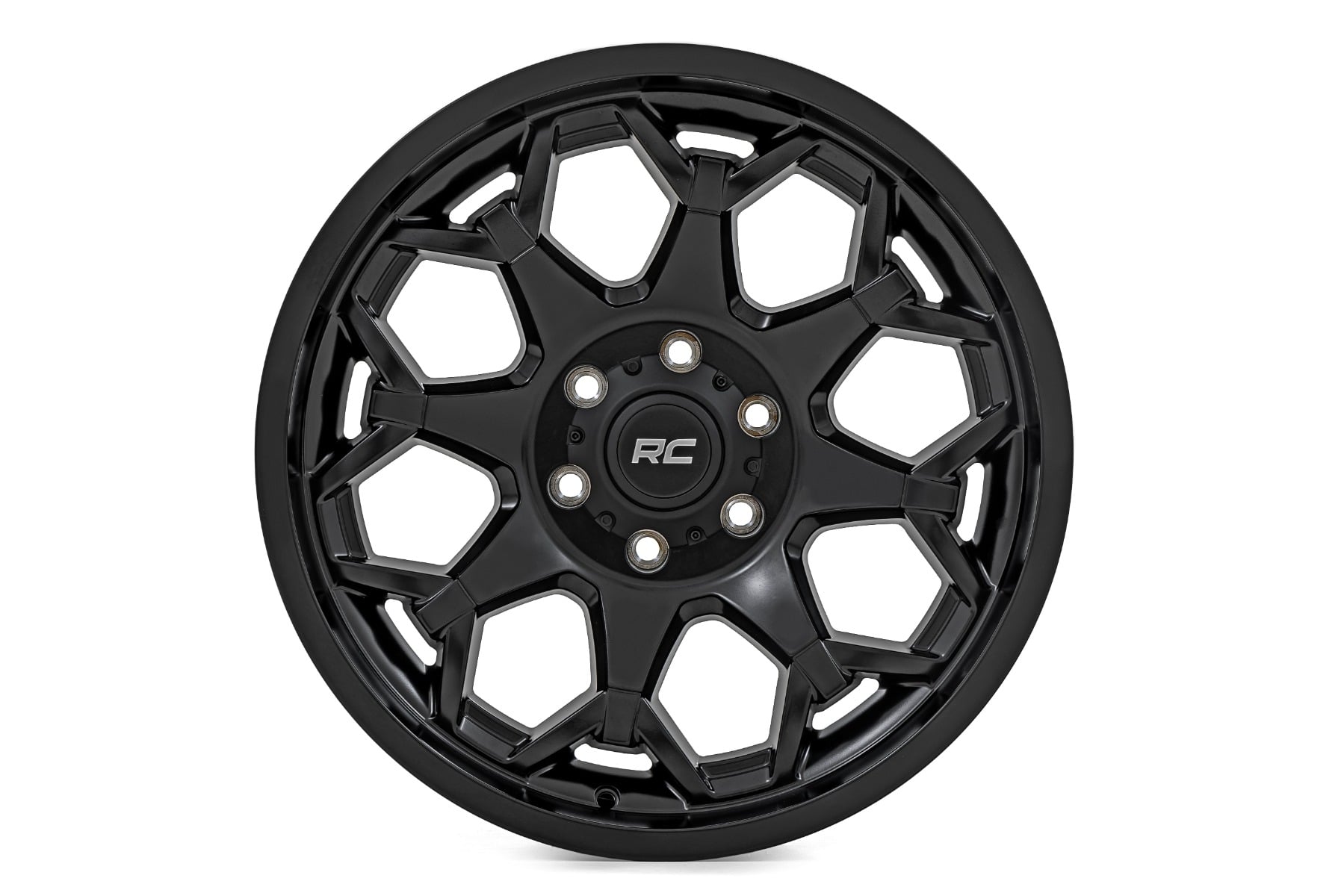 Rough Country 80 Series Wheel One-Piece Semi Gloss Black 20x9 6x5.5 -12mm