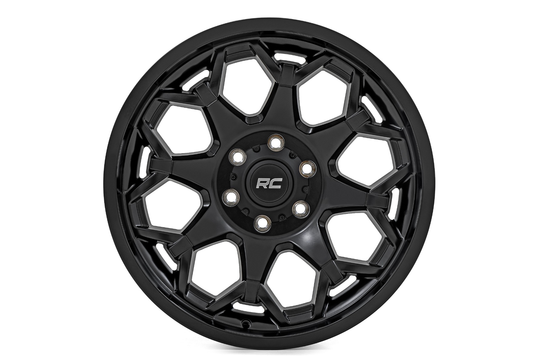 Rough Country 80 Series Wheel One-Piece Semi Gloss Black 20x9 6x135 0mm