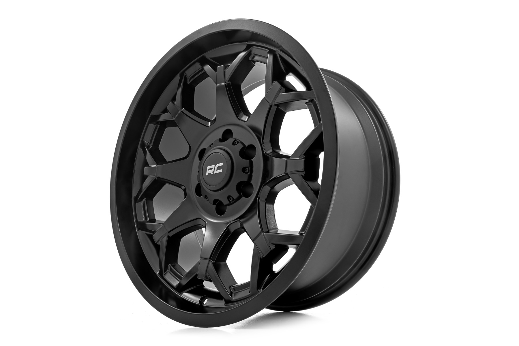 Rough Country 80 Series Wheel One-Piece Semi Gloss Black 20x9 6x5.5 0mm