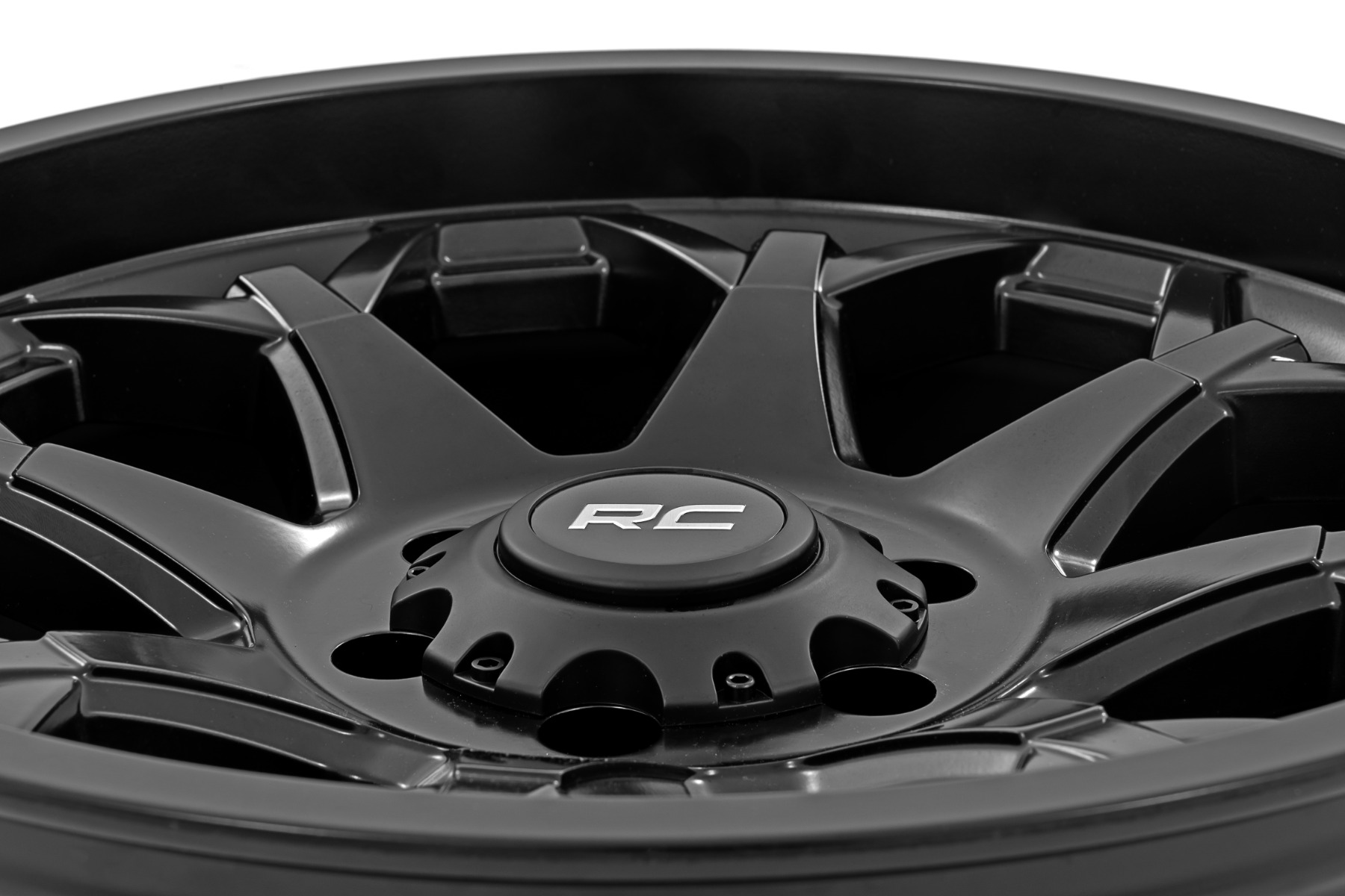 Rough Country 80 Series Wheel One-Piece Semi Gloss Black 20x9 6x5.5 0mm