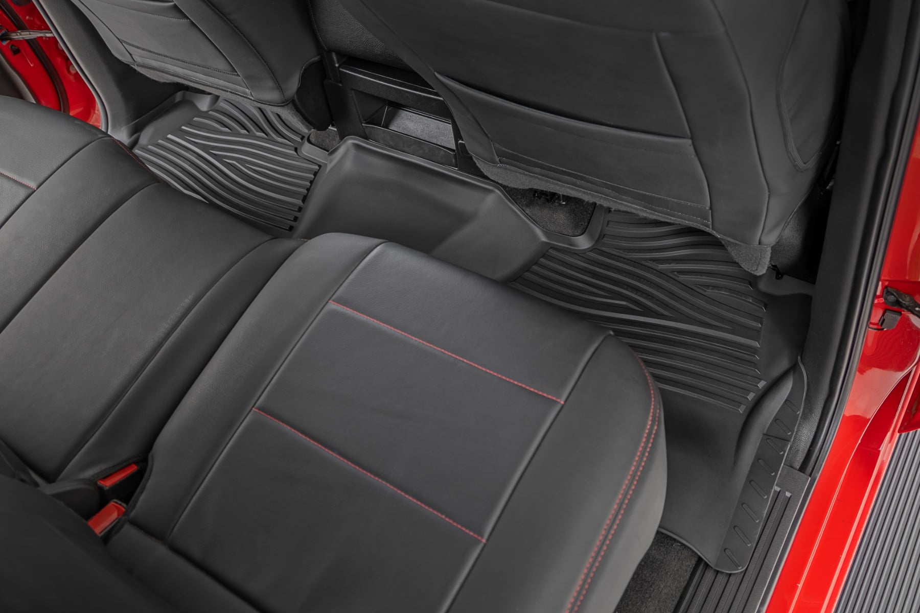 Rough Country Flex-Fit Floor Mats FR & RR FR Bucket Crew Chevy/GMC 1500/2500HD/3500HD 2WD/4WD